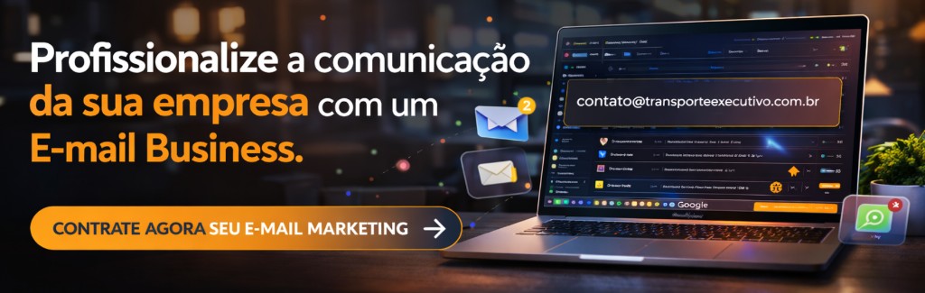 Ilustração: e-mail corporativo profissional no ecrã do portátil.
